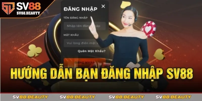 Các bước đăng nhập SV88
